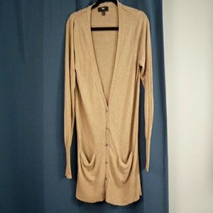 Long Tan Boyfriend Cardigan from Target Small